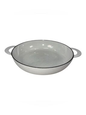 Le Creuset 26 cm Enameled Cast Iron 2.25 Quart Braiser Fry Pan White 10.5"